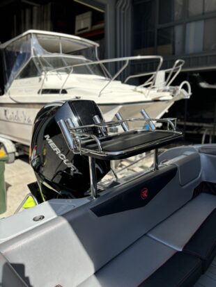 Stainless Steel Bait Board with Rod Holders & Accessory Tab