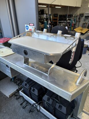 Bolt on Aluminium Bait Board with Rod Holders